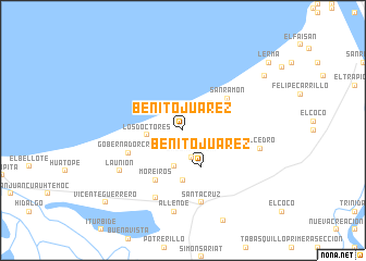 map of Benito Juárez