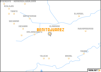 map of Benito Juárez