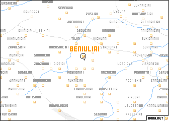 map of Beniuliai