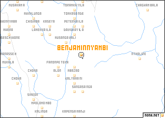 map of Benjamin Nyambi