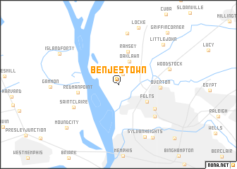 map of Benjestown