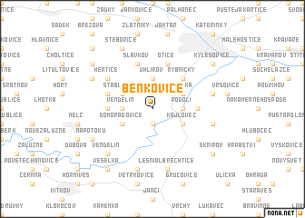 map of Benkovice