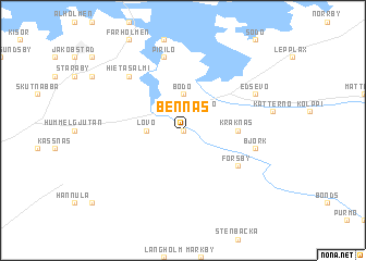 map of Bennäs