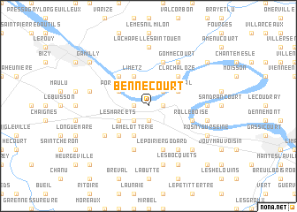 map of Bennecourt