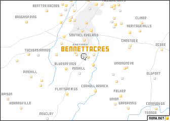 map of Bennett Acres