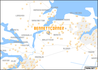 map of Bennett Corner