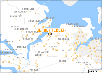 map of Bennett Creek