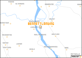 map of Bennett Landing