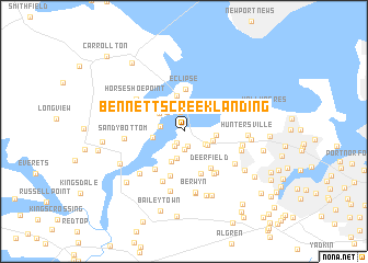 map of Bennetts Creek Landing