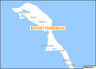 map of Bennettʼs Harbour