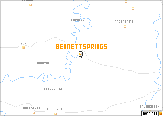 map of Bennett Springs