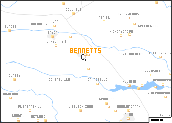 map of Bennetts