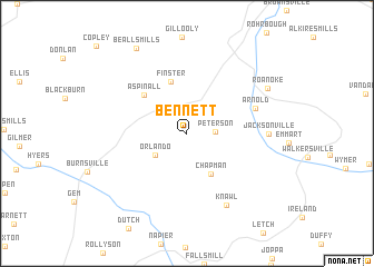 map of Bennett