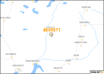 map of Bennett