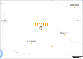map of Bennett