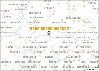 map of Benningen am Neckar