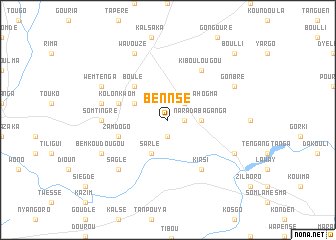 map of Bennsé