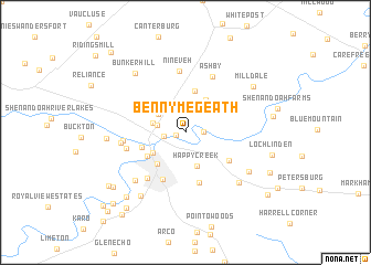 map of Benny Megeath