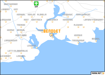 map of Bénodet