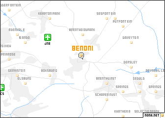 Map of Benoni, South Africa