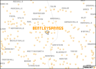 map of Bentley Springs