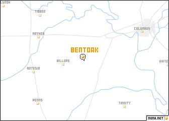 map of Bent Oak