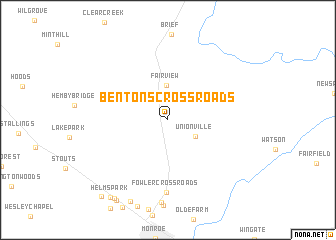 map of Bentons Crossroads