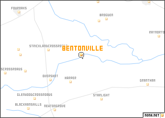 map of Bentonville