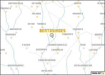 map of Bento Simões