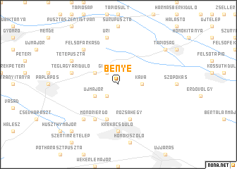 map of Bénye