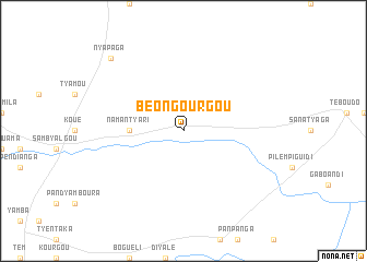 map of Béongourgou