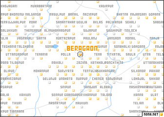 map of Berāgaon