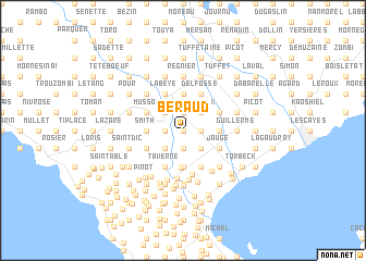 map of Béraud