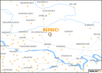 map of Beravci