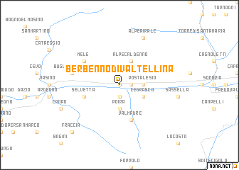 map of Berbenno di Valtellina