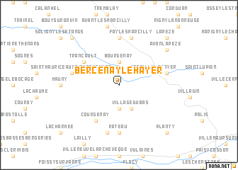 map of Bercenay-le-Hayer