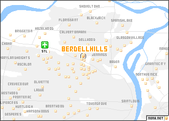 map of Berdell Hills
