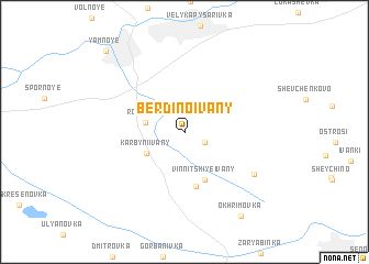 map of Berdino-Ivany
