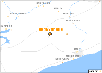 map of Berdyansʼke