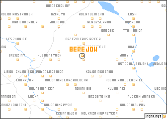 map of Berejów