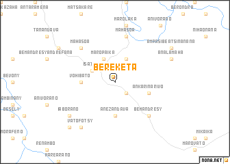 map of Bereketa