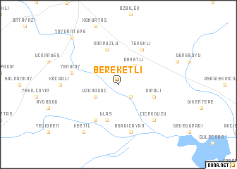 map of Bereketli
