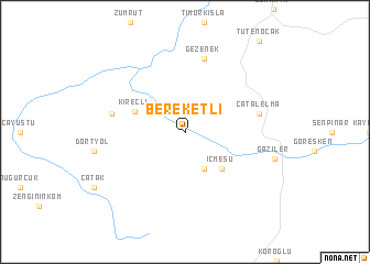 map of Bereketli