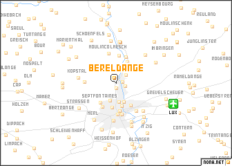 map of Béreldange