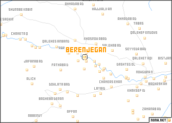 map of Berenjegān