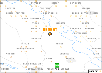 map of Bereşti