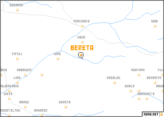 map of Béréta