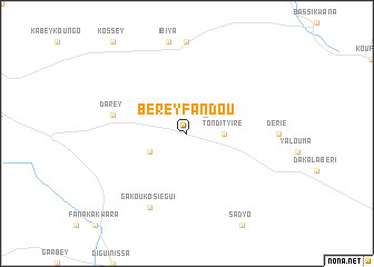 map of Bérey Fandou