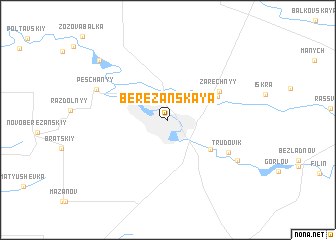 map of Berezanskaya