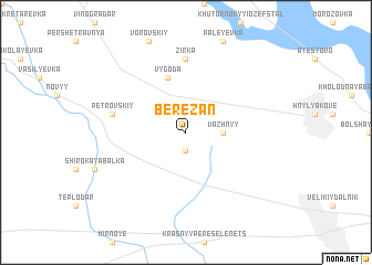 map of Berezanʼ